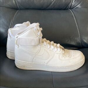 Nike Air Force 1 High Top Sneakers - White size 8 men’s